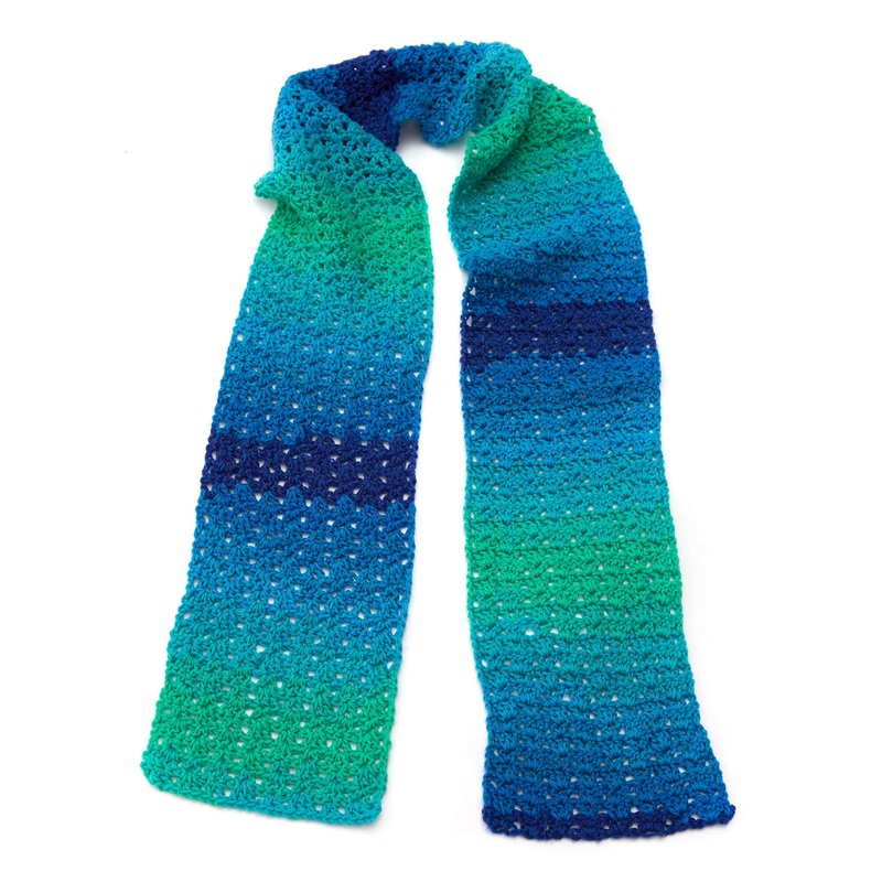 Red Heart Crochet Jazzy Striping Scarf