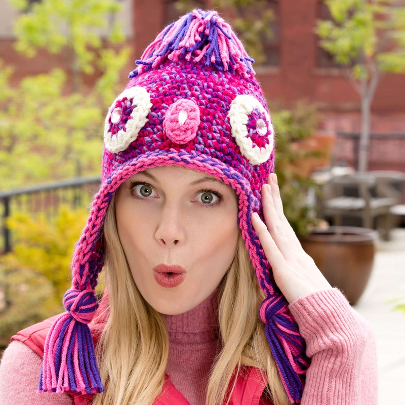 Red Heart Give a Hoot Crochet Owl Hat