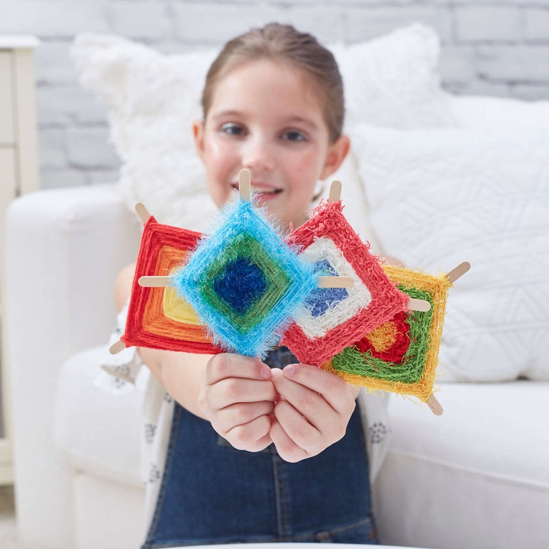 Red Heart God’s Eyes Weaving|Scrubby Cotton|Scrubby|Scrubby Smoothie|Scrubby Sparkle