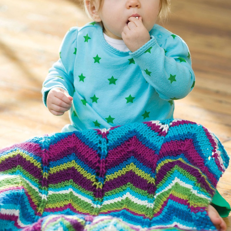 Red Heart High Tide Knit Blanket