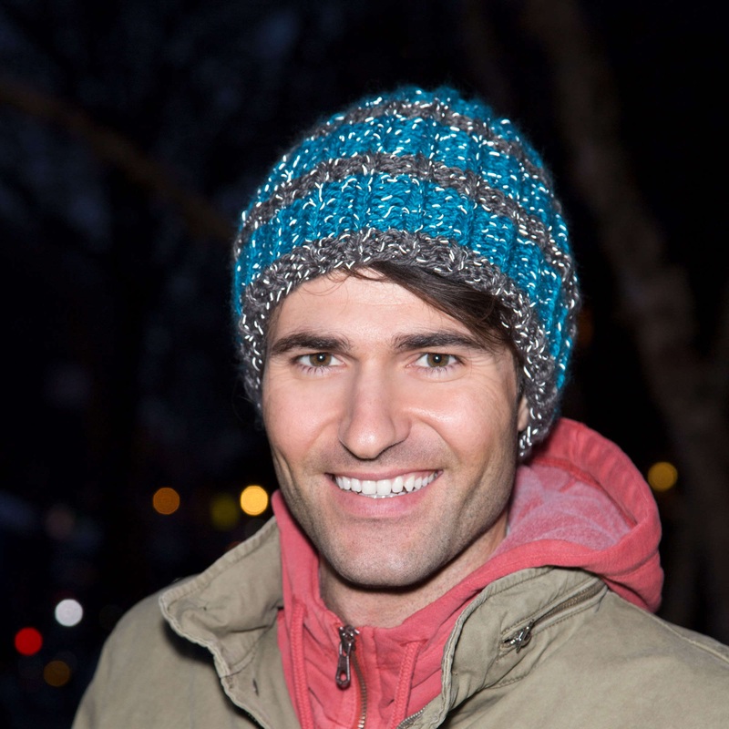 Red Heart In a Flash Knit Beanie