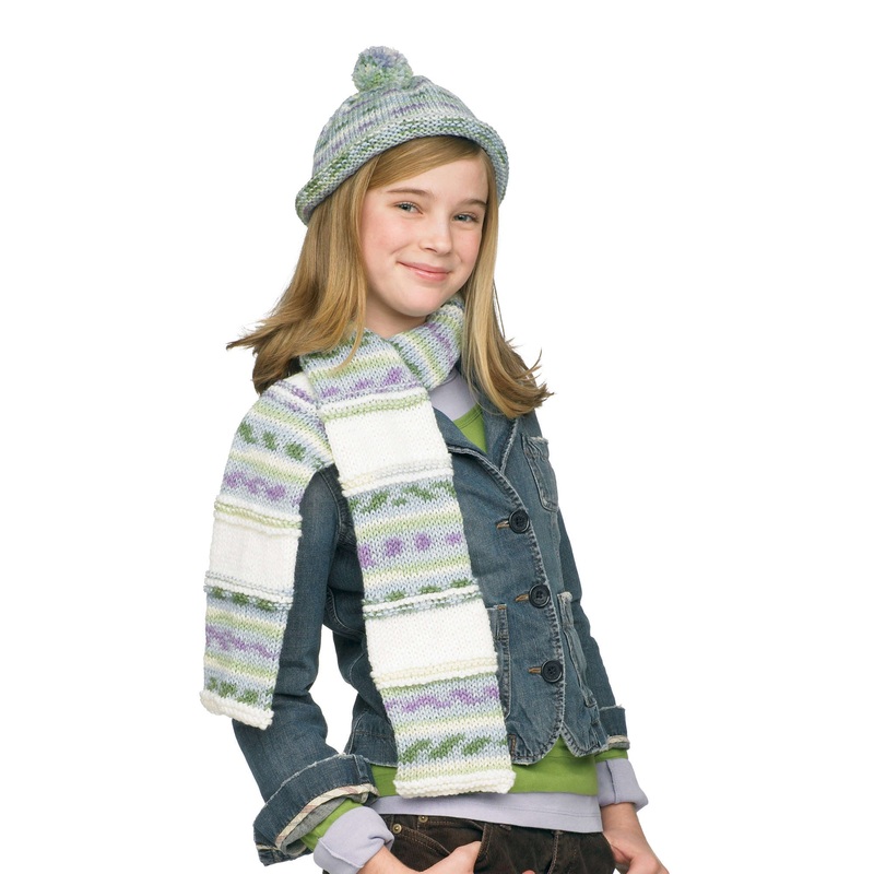 Red Heart Knit Hat and Scarf|Single Size