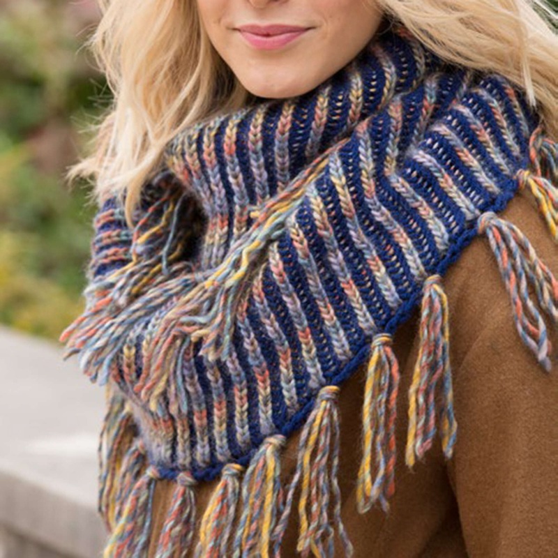 Red Heart Knit Horizon Brioche Cowl