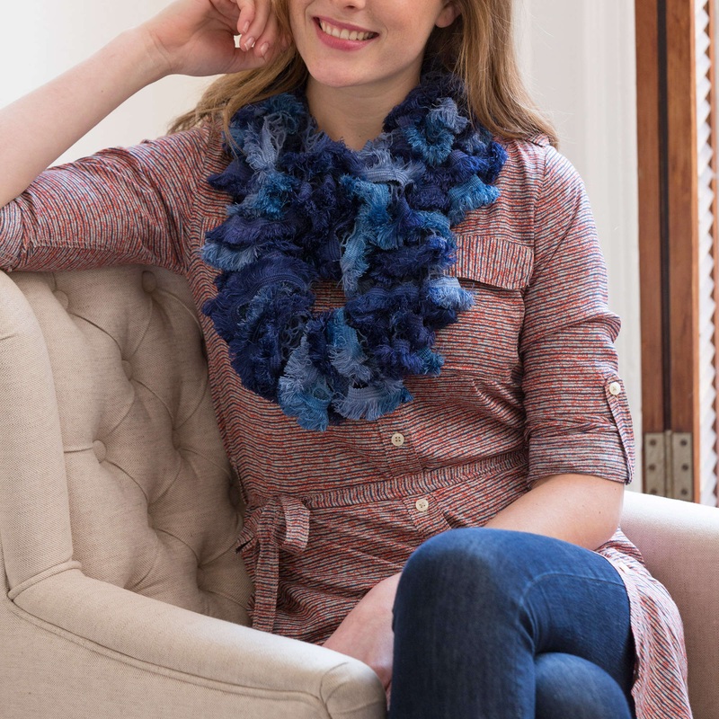 Red Heart Knit Infinite Ruffles Cowl