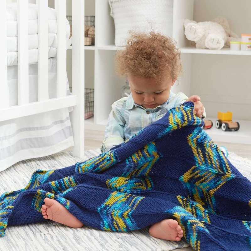 Red Heart Blanket for Playtime
