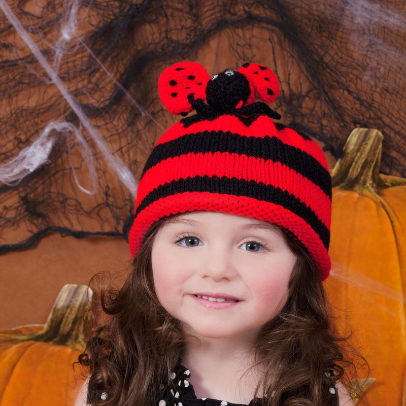 Red Heart Crochet Ladybug Hat