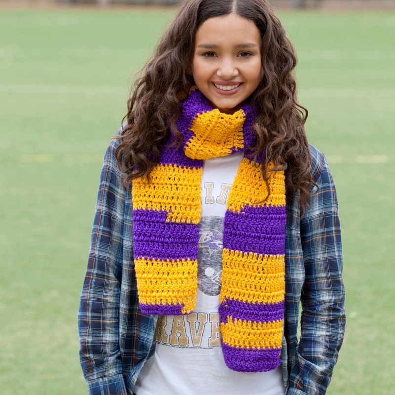 Red Heart Crochet Let’s Win Scarf