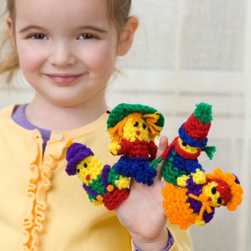 Red Heart Crochet Little Finger Puppets