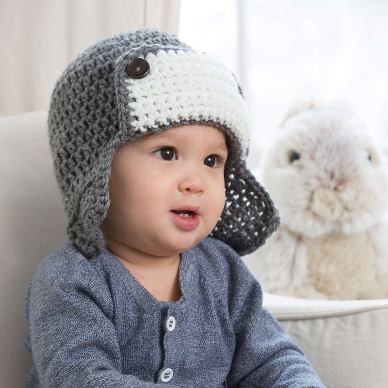 Red Heart Crochet Little Lindy’s Aviator Hat
