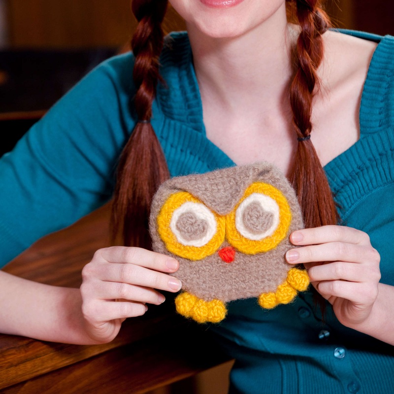 Red Heart Crochet Little Owl Purse