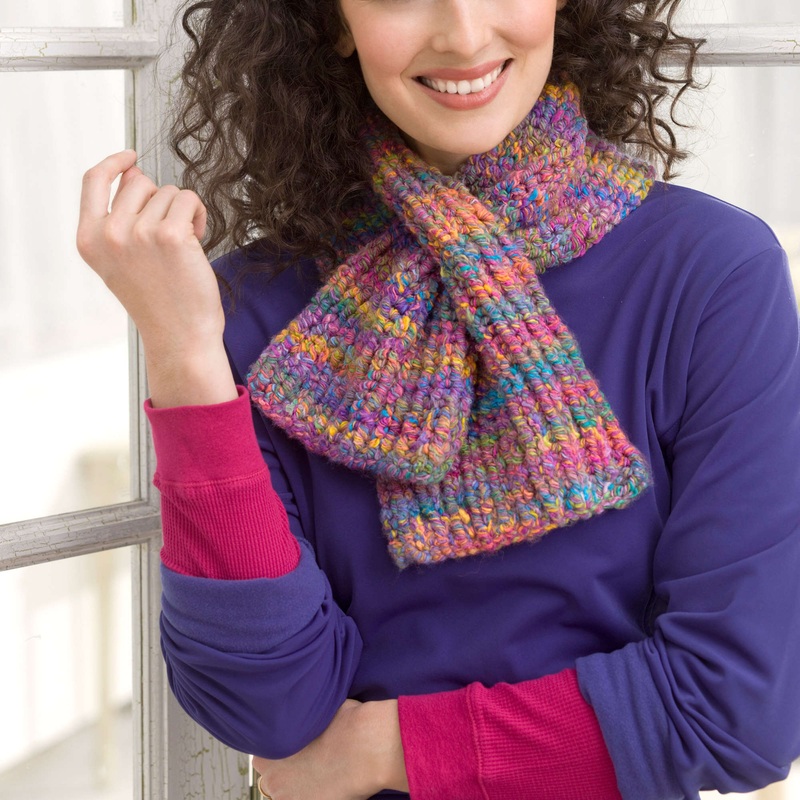 Red Heart Keyhole Knit Scarf|Single Size