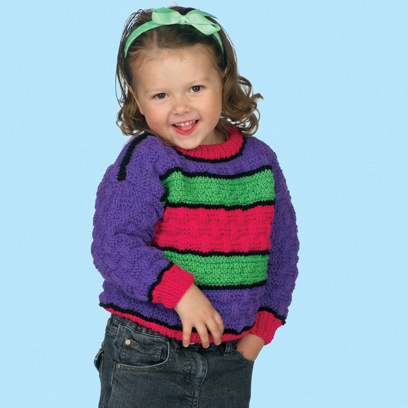 Red Heart Kids Knit Pullover|2 yrs|4 yrs|6 yrs