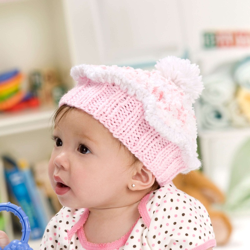 Red Heart Knit Cupcake Hat|Baby|Toddler