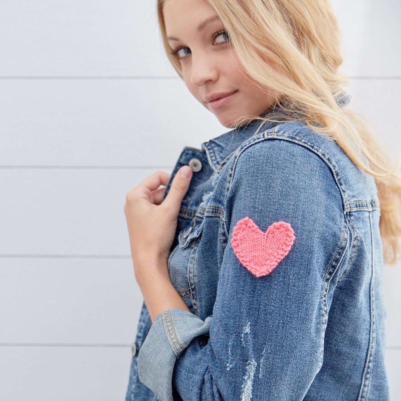 Red Heart Knit Heart Applique|Single Size