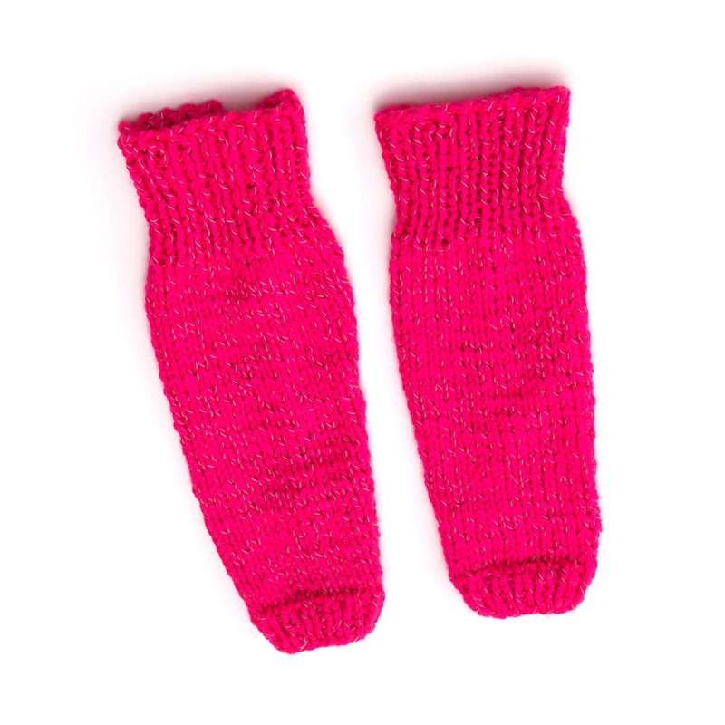 Red Heart Knit Kid’s Legwarmers with Flash