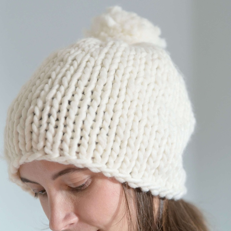 Red Heart Knit Latte Classico Hat