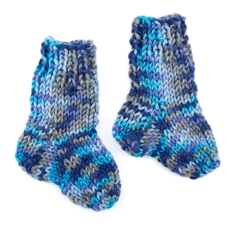 Red Heart Knit Little Baby Socks