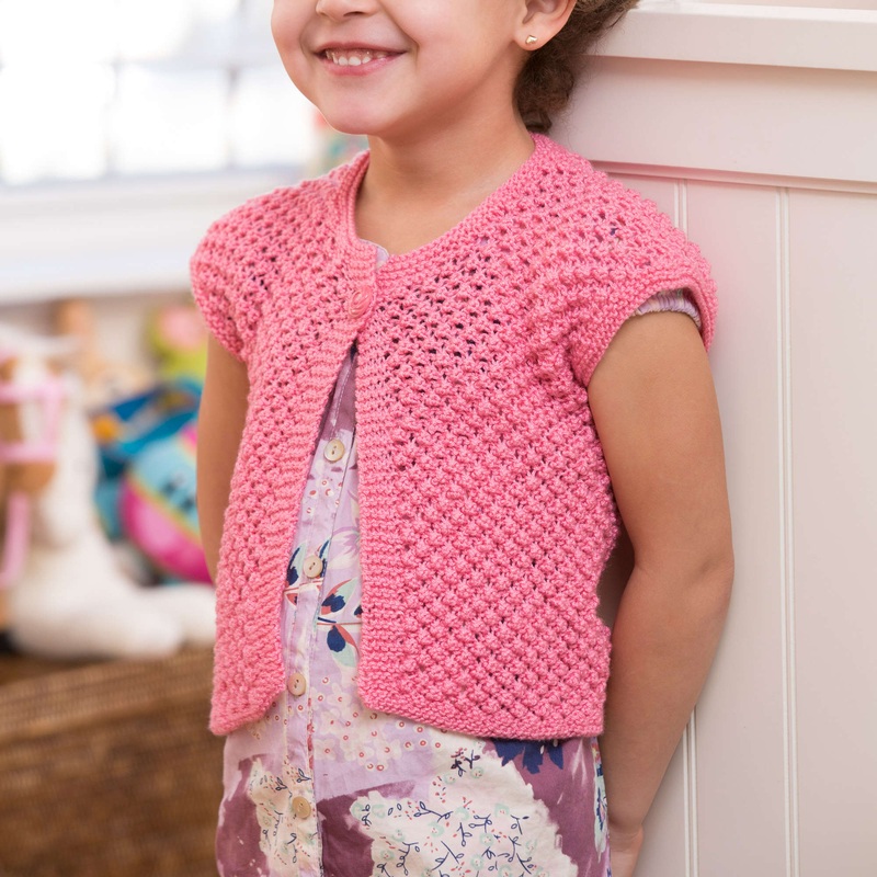 Red Heart Knit Little Girl Shrug