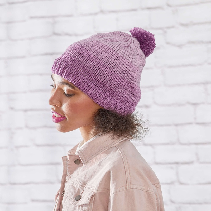 Red Heart Knit Ombre Hat|Large|Medium|Small|XL