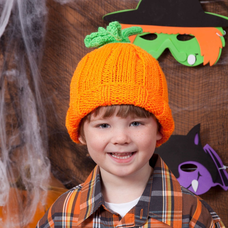 Red Heart Knit Pumpkin Hat|Child|Baby|Adult|Large Adult