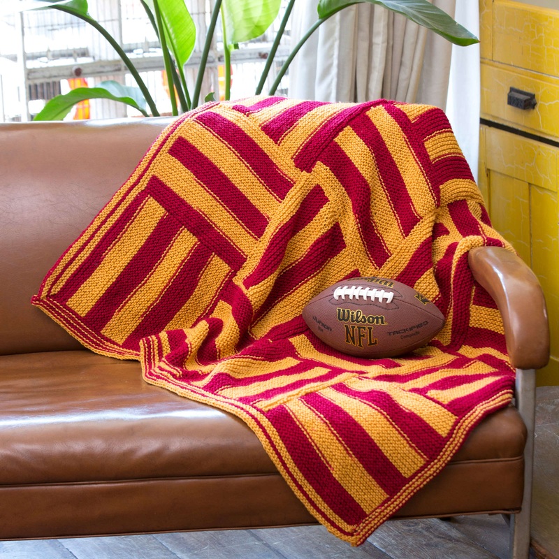 Red Heart Knit Stadium Lapghan
