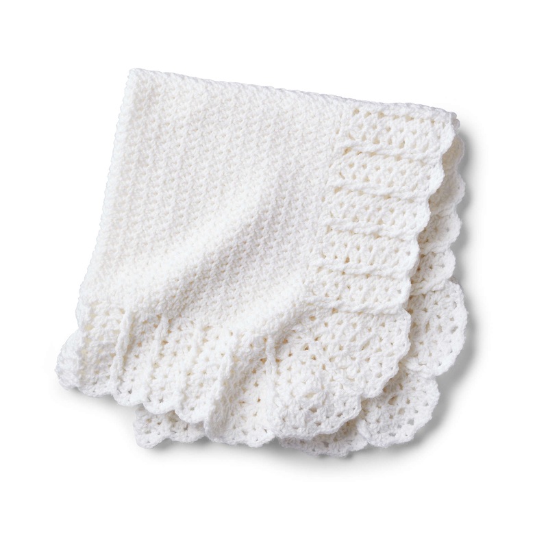 Red Heart Lace Baby Blanket|Single Size