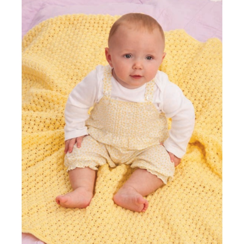 Red Heart Lacy Knit Baby Blanket