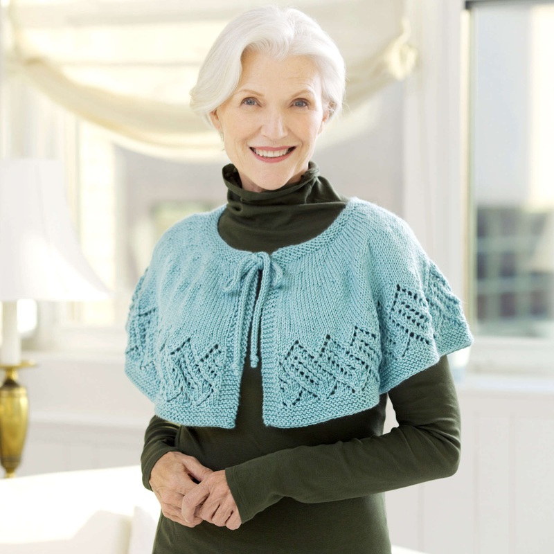 Red Heart Lacy Knit Capelet|L/XL|S/M