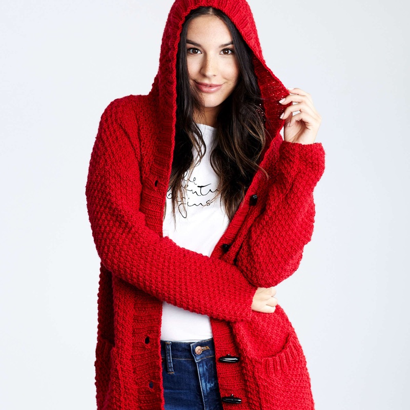 Red Heart Lazy Day Chic Sweater