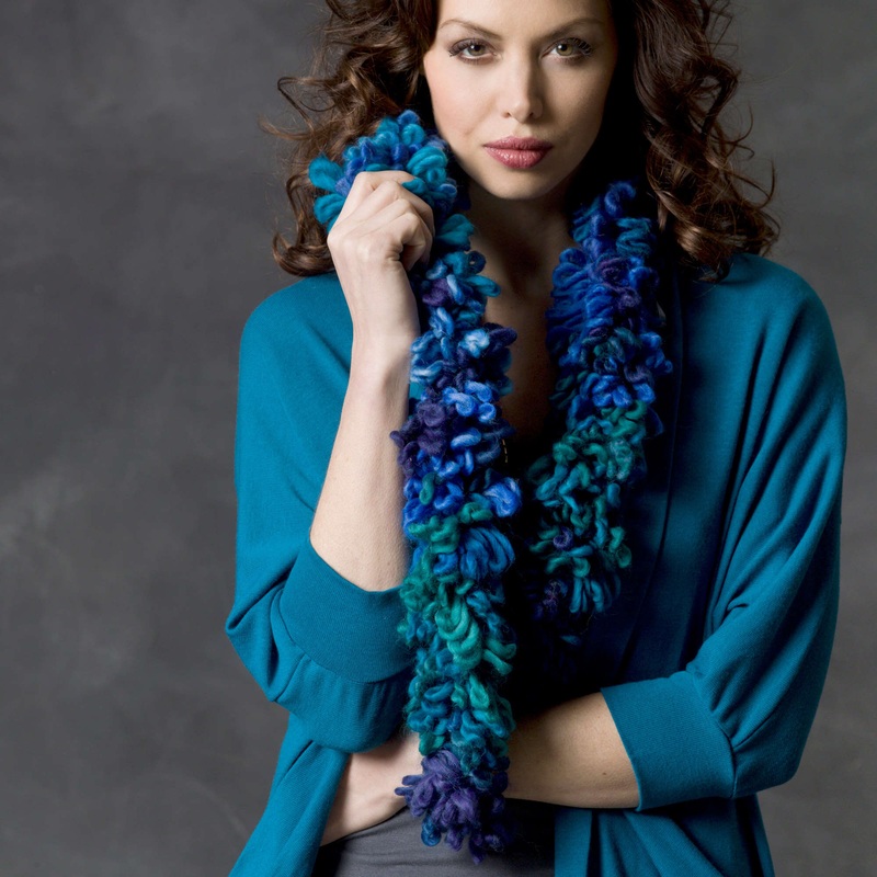Red Heart Craft Loops and Chain Scarf