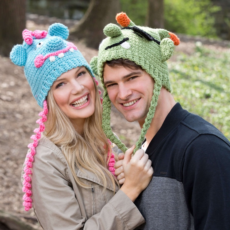 Red Heart Crochet Lovable Monster Hats