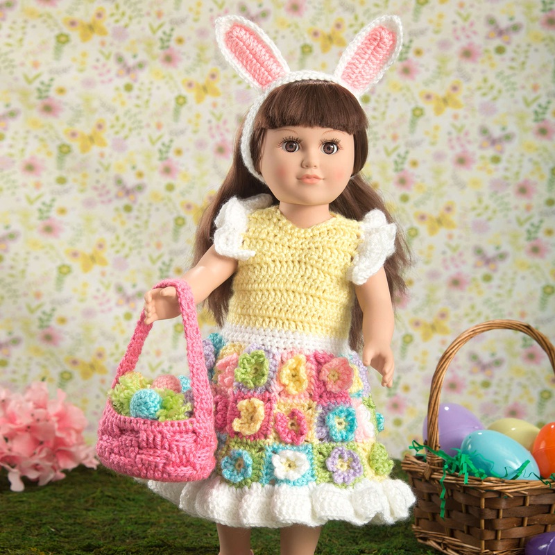 Red Heart Crochet My Doll’s Easter Frock