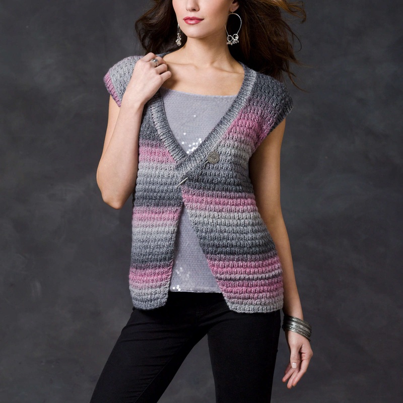 Red Heart Knit Midnight Sky Vest