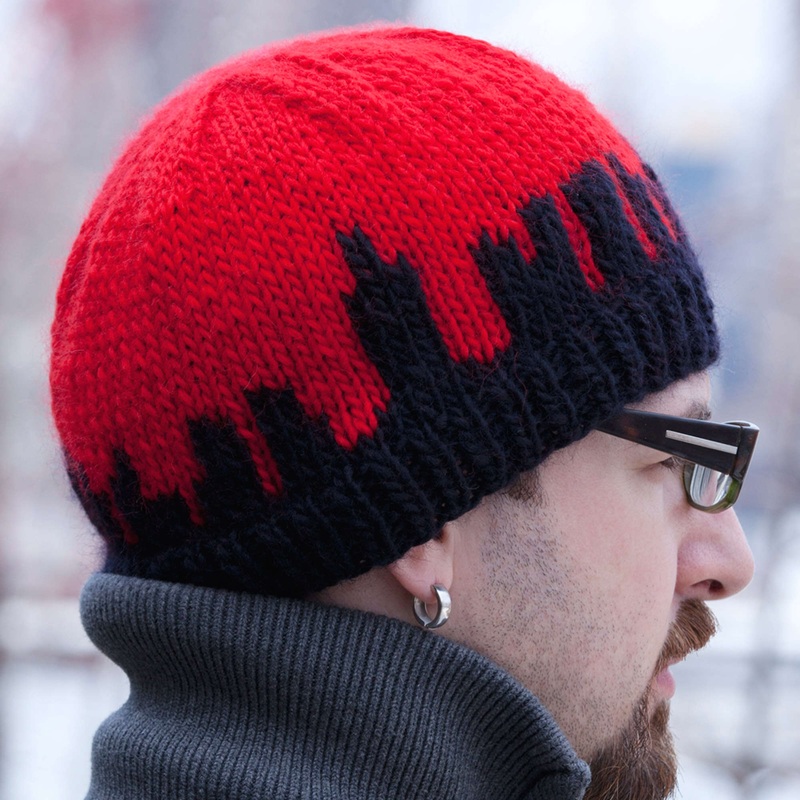 Red Heart Knit Ny State of Mind Hat