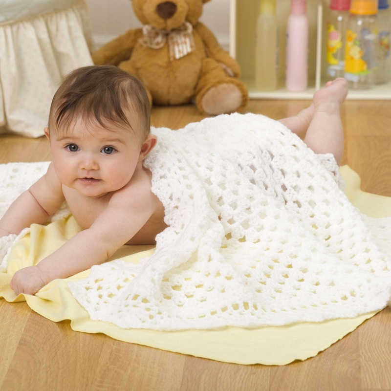Red Heart Lovable Crochet Baby Blanket