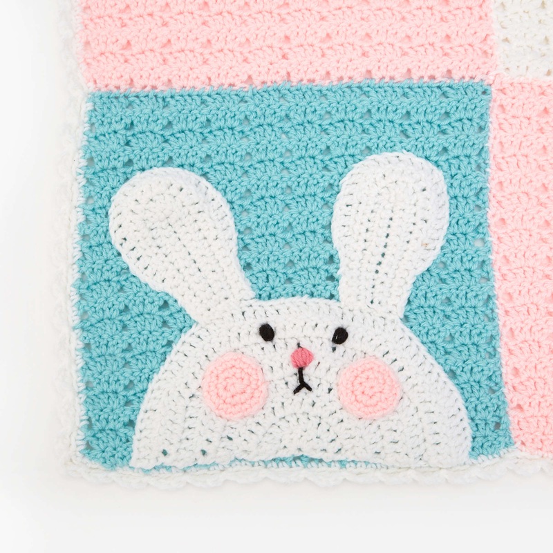 Red Heart Luv My Bunny Crochet Blanket