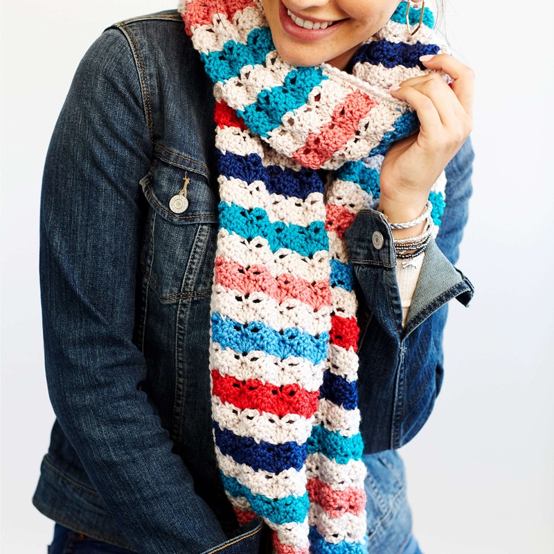 Red Heart Medley Merino Chic Scarf