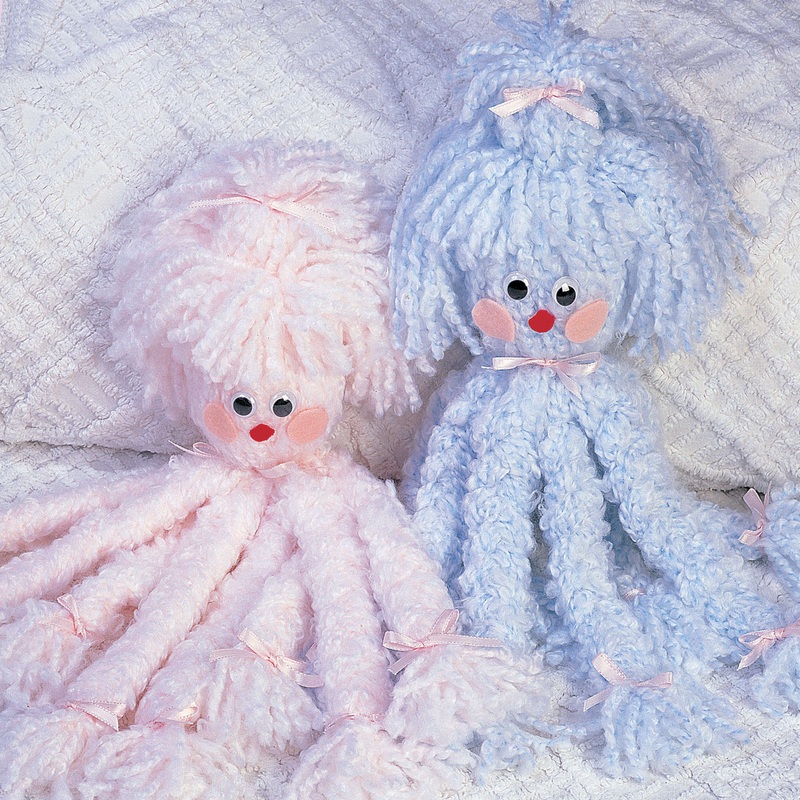 Red Heart Craft Octopus Bed Dolls