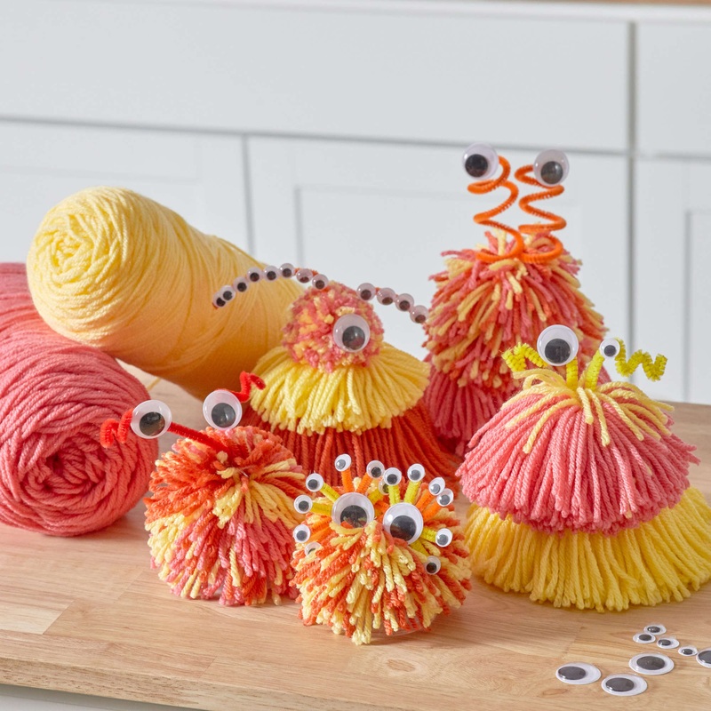 Red Heart Craft Pompom Aliens|Single Size