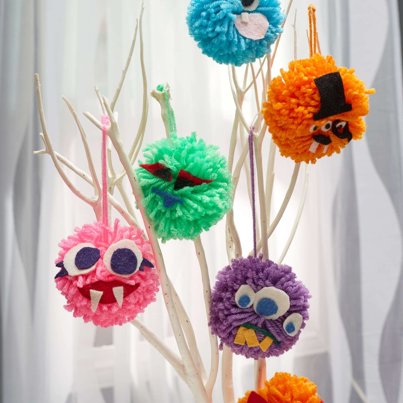 Red Heart Craft Pompom Monsters