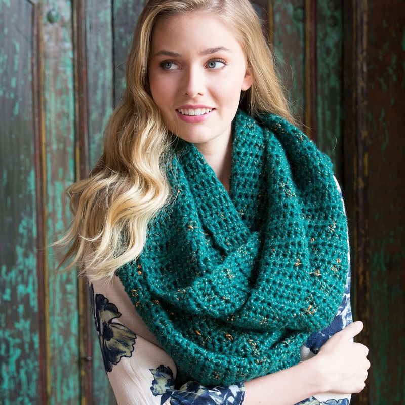 Red Heart Crochet Oversized Glam Cowl