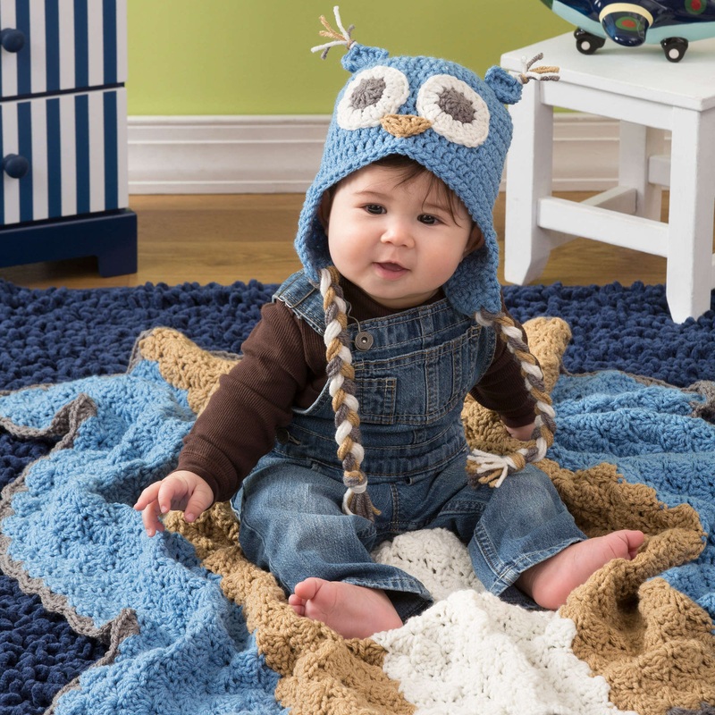 Red Heart Crochet Owl Baby Hat