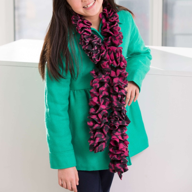 Red Heart Crochet Paulina’s Ruffled Scarf