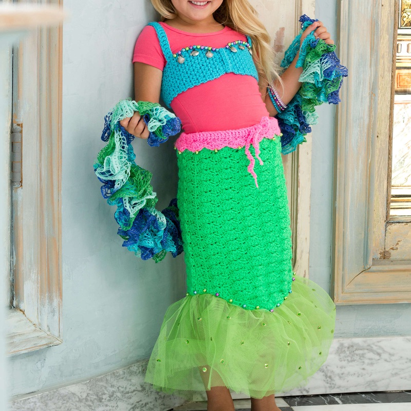 Red Heart Crochet Petite Mermaid Costume