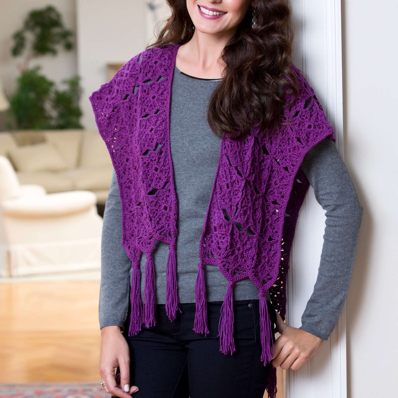 Red Heart Crochet Petite Ruana
