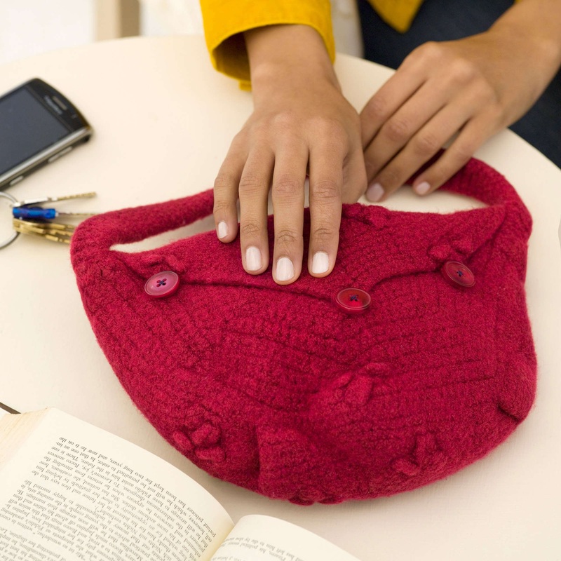 Red Heart Crochet Picot Purse|Single Size