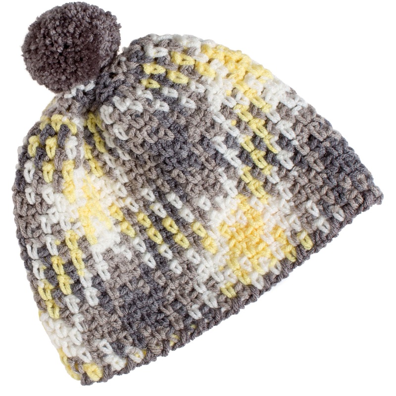 Red Heart Crochet Planned Pooling Argyle Hat