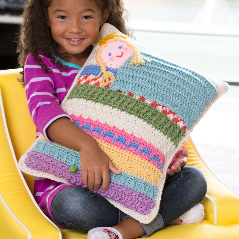 Red Heart Crochet Princess and the Pea Pillow