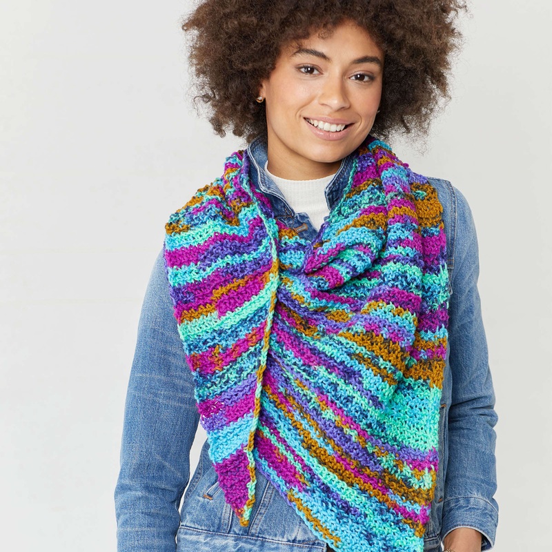 Red Heart Crochet Proud Peacock Shawl
