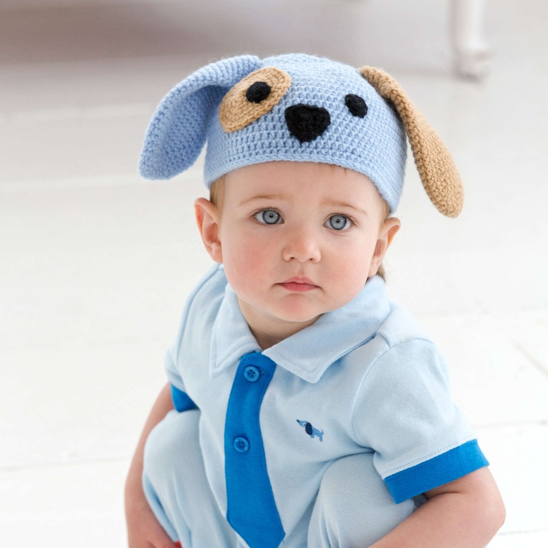 Red Heart Crochet Puppy Dog Hat